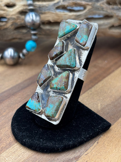 Turquoise #92-5 Adjustable Ring by Jude Candeleria, Navajo