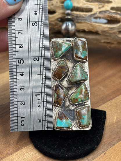 Turquoise #92-5 Adjustable Ring by Jude Candeleria, Navajo