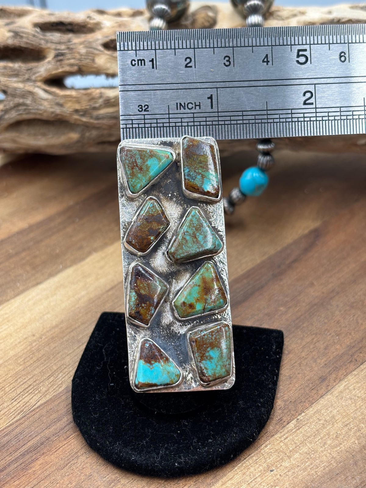 Turquoise #92-5 Adjustable Ring by Jude Candeleria, Navajo