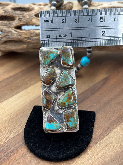 Turquoise #92-5 Adjustable Ring by Jude Candeleria, Navajo