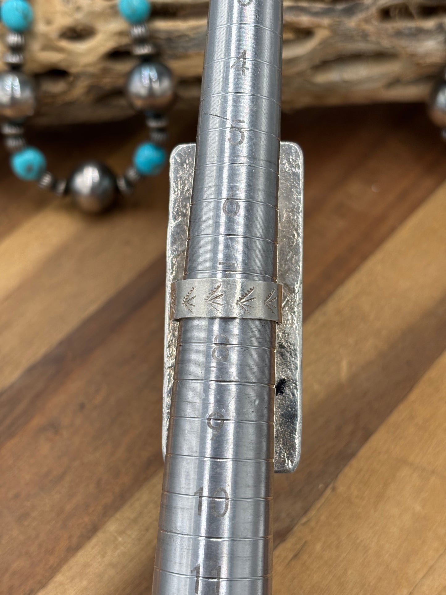 Turquoise #92-5 Adjustable Ring by Jude Candeleria, Navajo