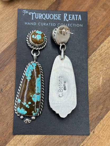 Mine #8 #92-5B Earrings by Chassity Belone, Navajo