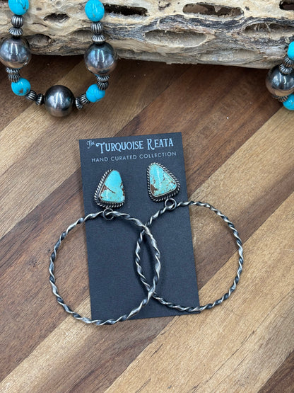 Mine #8 #92-6B Hoop Earrings by Elouise Kee, Navajo