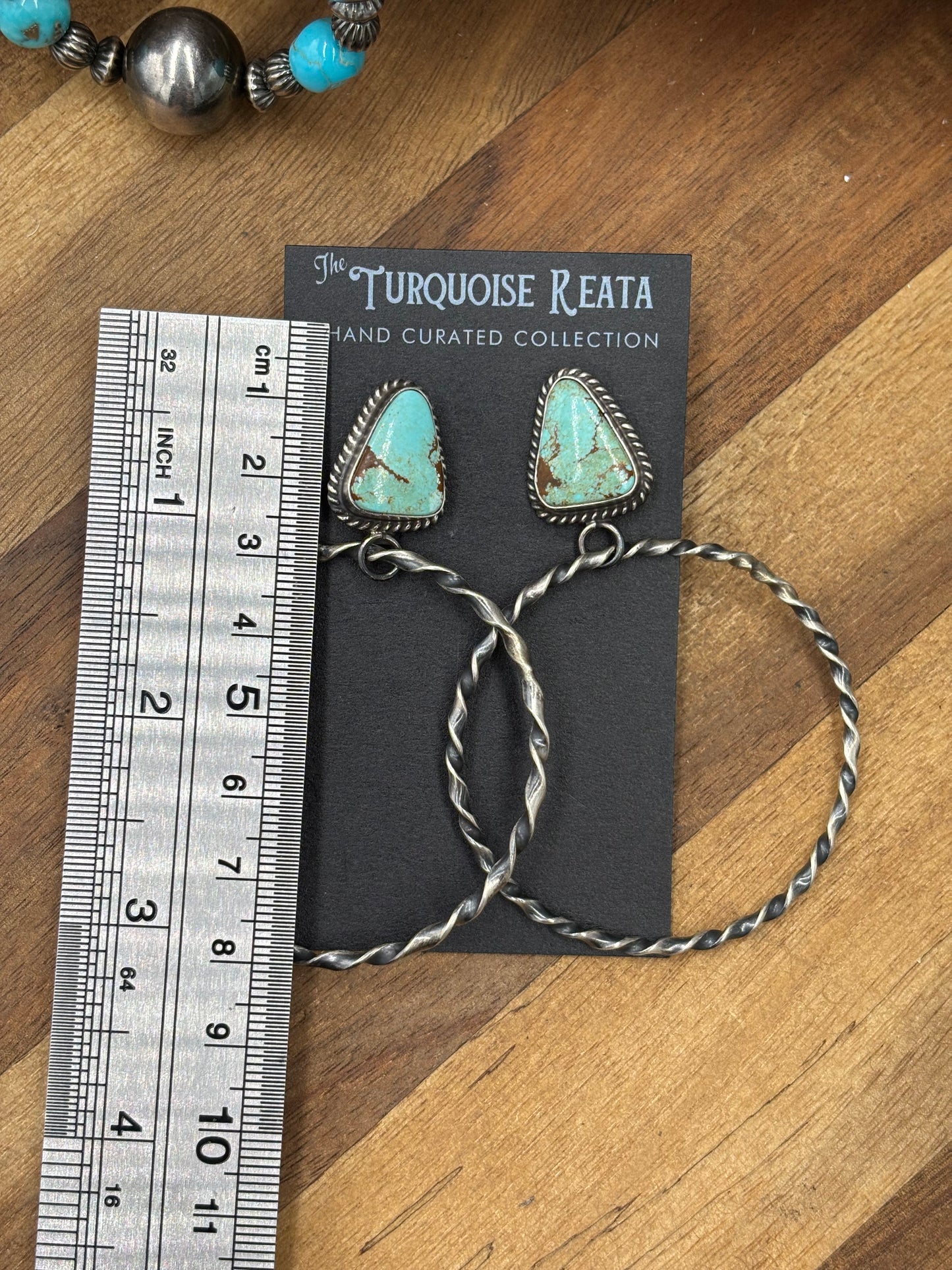 Mine #8 #92-6B Hoop Earrings by Elouise Kee, Navajo