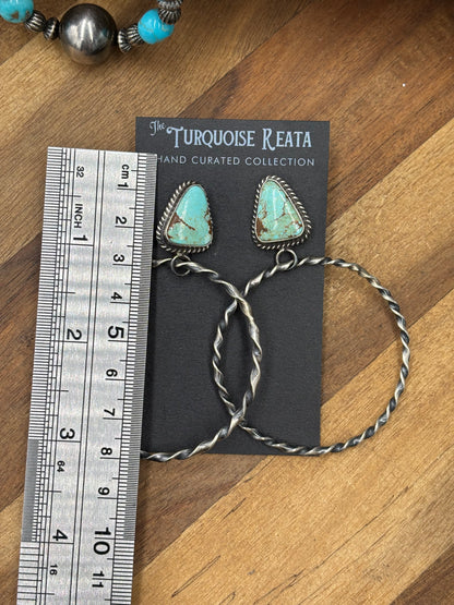 Mine #8 #92-6B Hoop Earrings by Elouise Kee, Navajo
