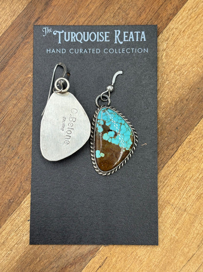 Mine #8 #92-7 Earrings by Chassity Belone, Navajo