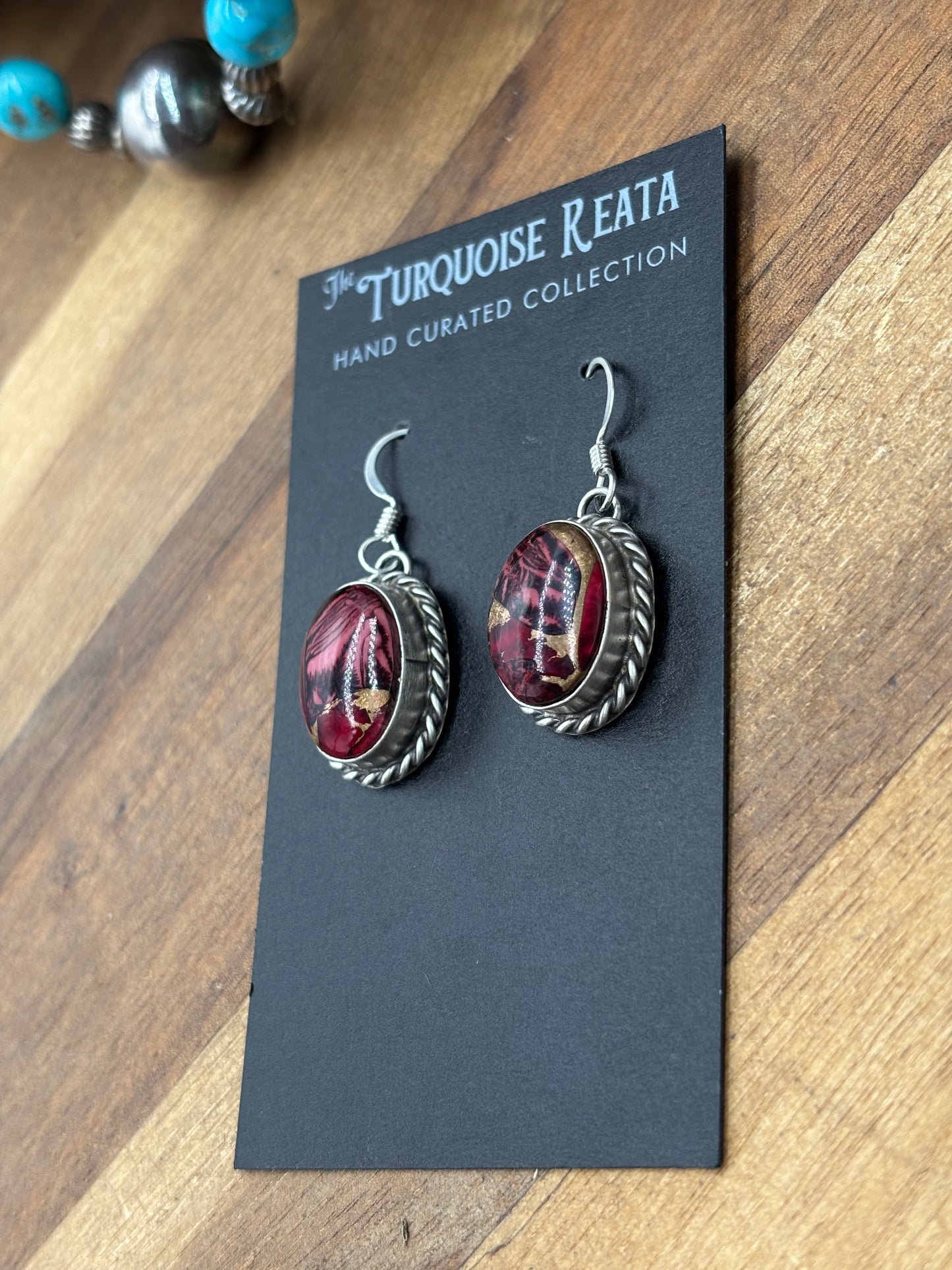 Rose Dahlia #92-8 Earrings by Trish Largo, Navajo