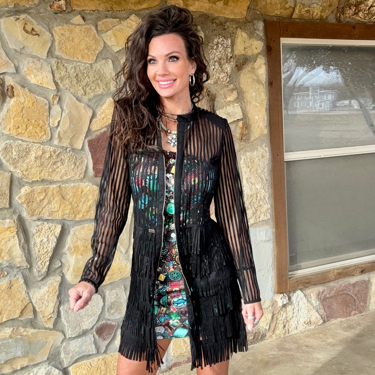 Midnight Outlaw Fringe Jacket