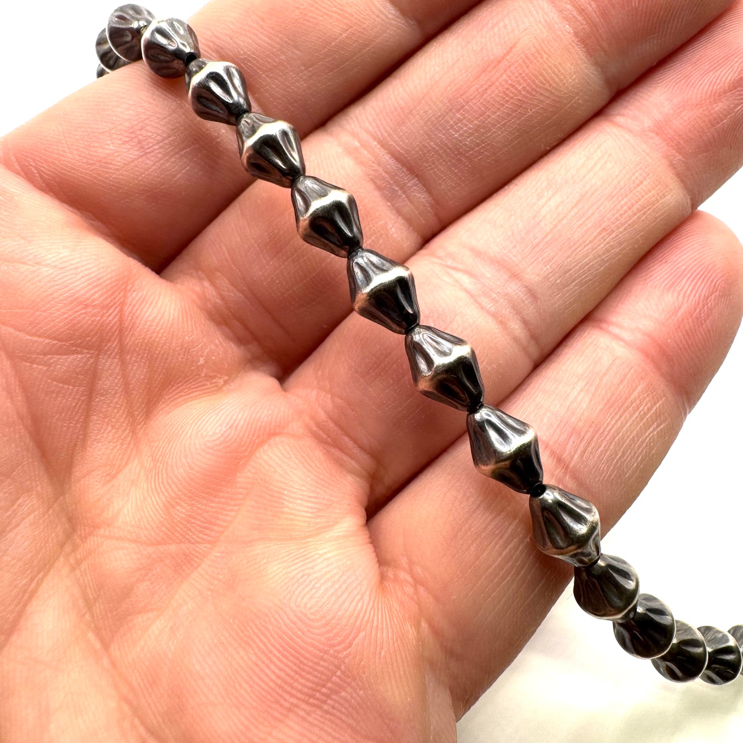 18" Sterling Silver Torpedo Pearl Necklace