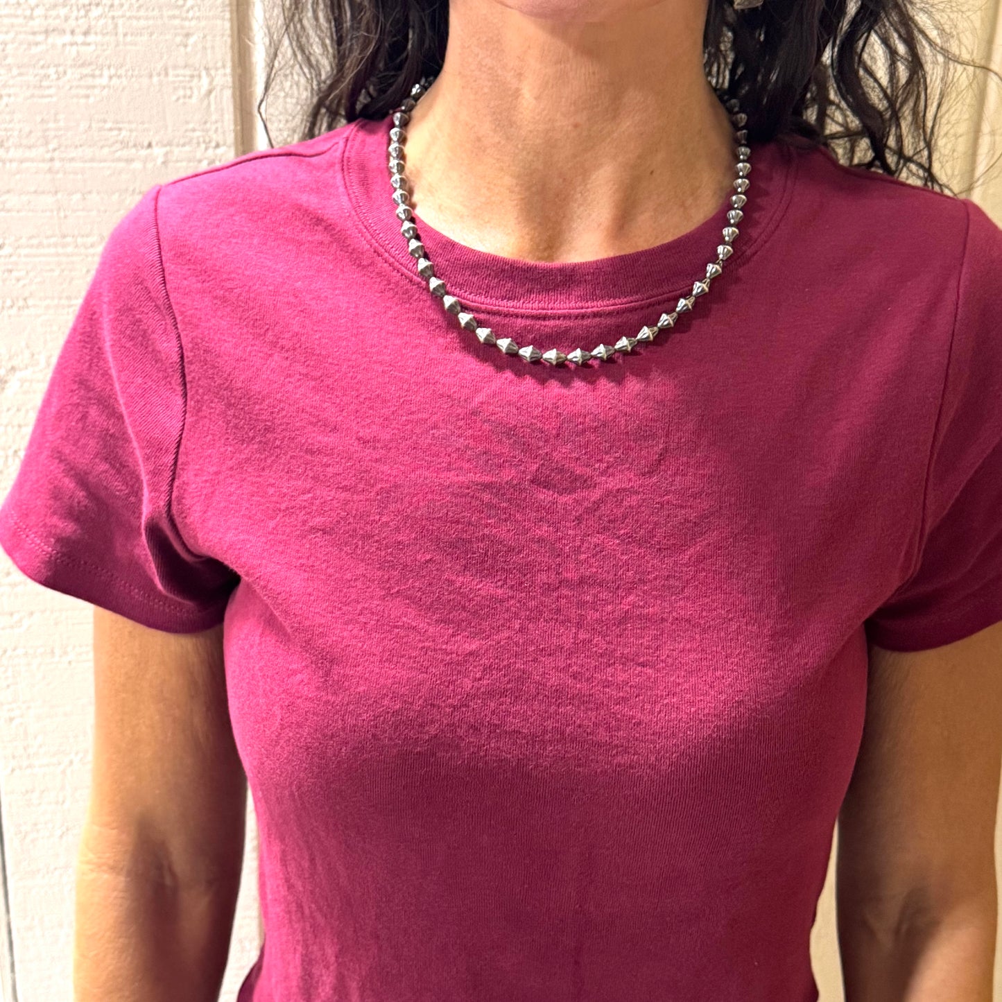 18" Sterling Silver Torpedo Pearl Necklace