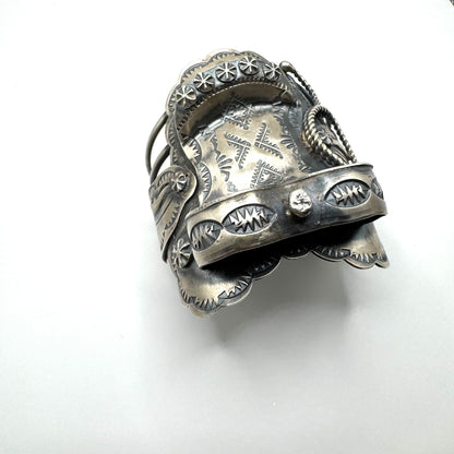 Saddle Cuff Bracelet by Navajo Artist Timothy Yazzie