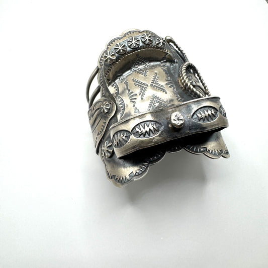 Saddle Cuff Bracelet by Navajo Artist Timothy Yazzie