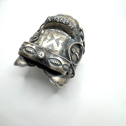 Saddle Cuff Bracelet by Navajo Artist Timothy Yazzie