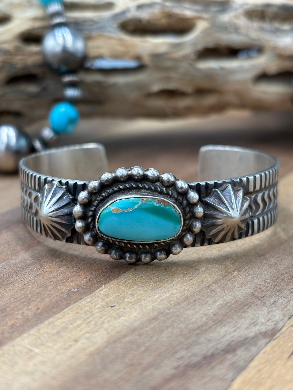 Sonoran Turquoise #92-10 Cuff by Tillie John, Navajo