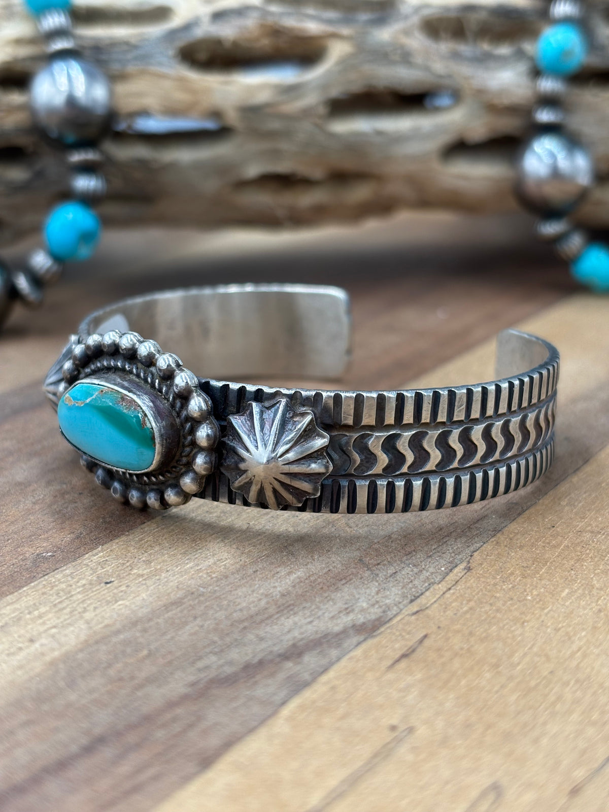 Sonoran Turquoise #92-10 Cuff by Tillie John, Navajo