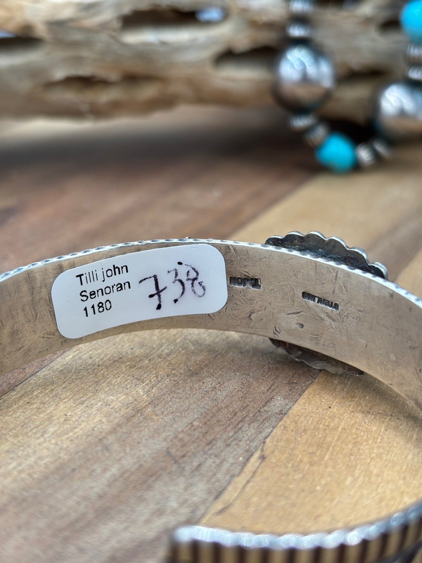 Sonoran Turquoise #92-10 Cuff by Tillie John, Navajo