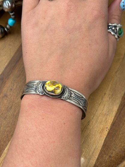 Palomino #92-11 Cuff by Tillie John, Navajo