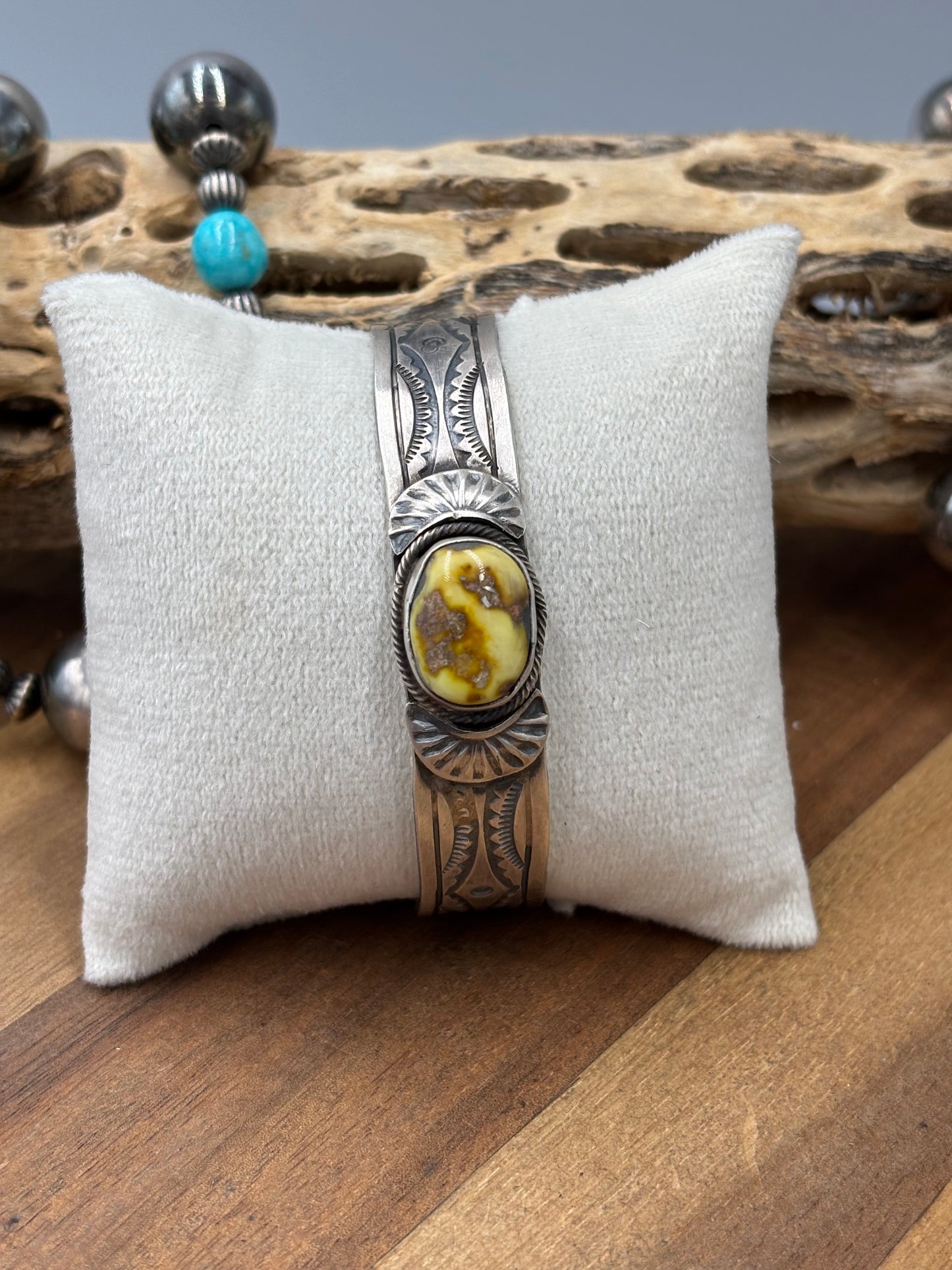 Palomino #92-11 Cuff by Tillie John, Navajo