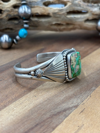 Sonoran Turquoise #92-12 Cuff by Gabriel Jurardo, Mexican