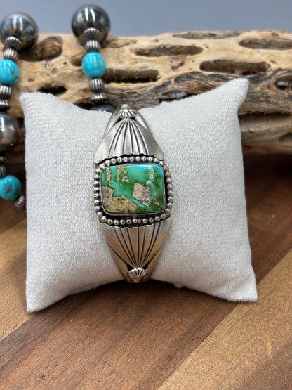 Sonoran Turquoise #92-12 Cuff by Gabriel Jurardo, Mexican