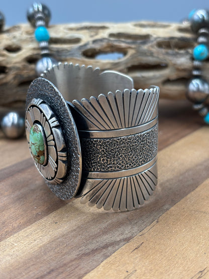 Sonoran Turquoise #92-13 Cuff by D Benally, Navajo