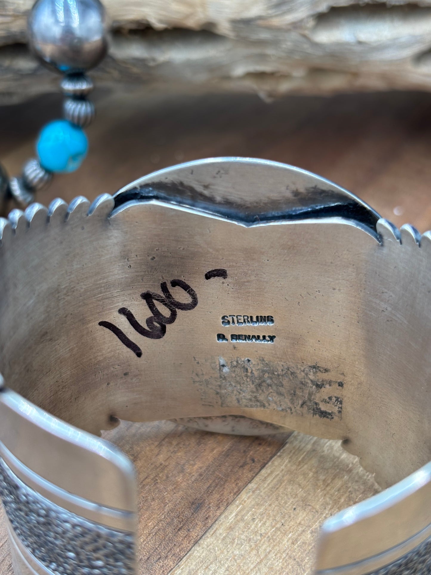 Sonoran Turquoise #92-13 Cuff by D Benally, Navajo