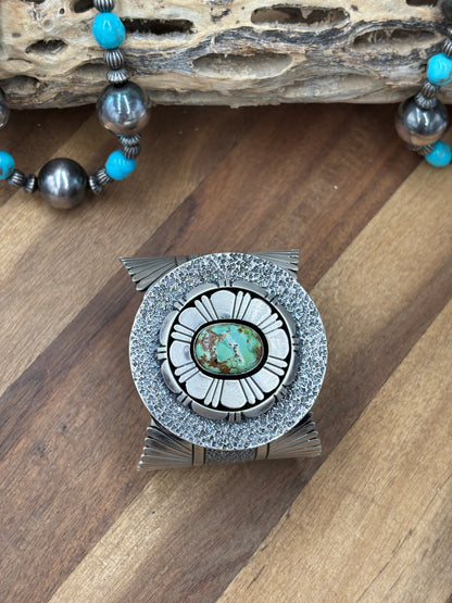 Sonoran Turquoise #92-13 Cuff by D Benally, Navajo
