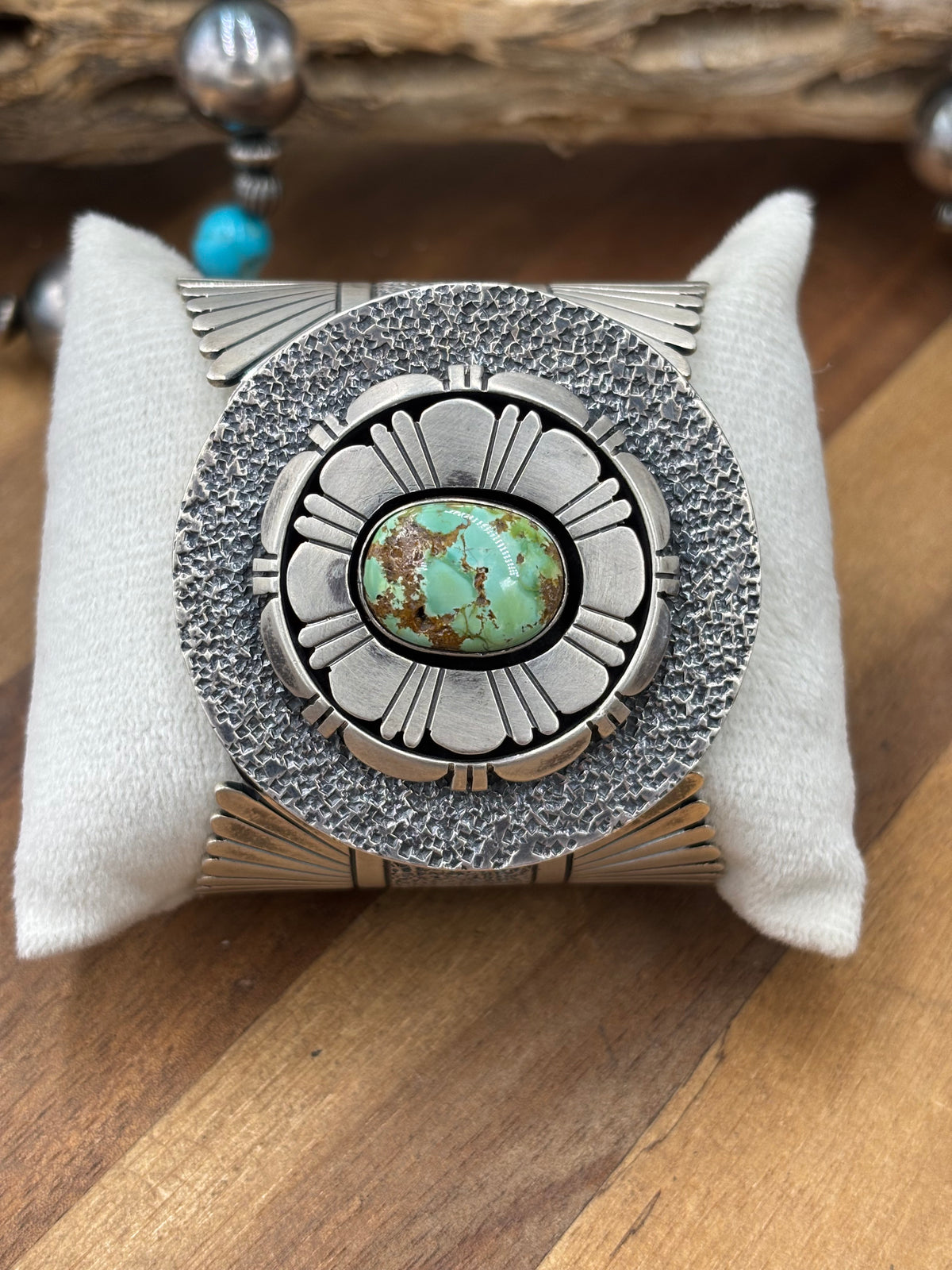 Sonoran Turquoise #92-13 Cuff by D Benally, Navajo