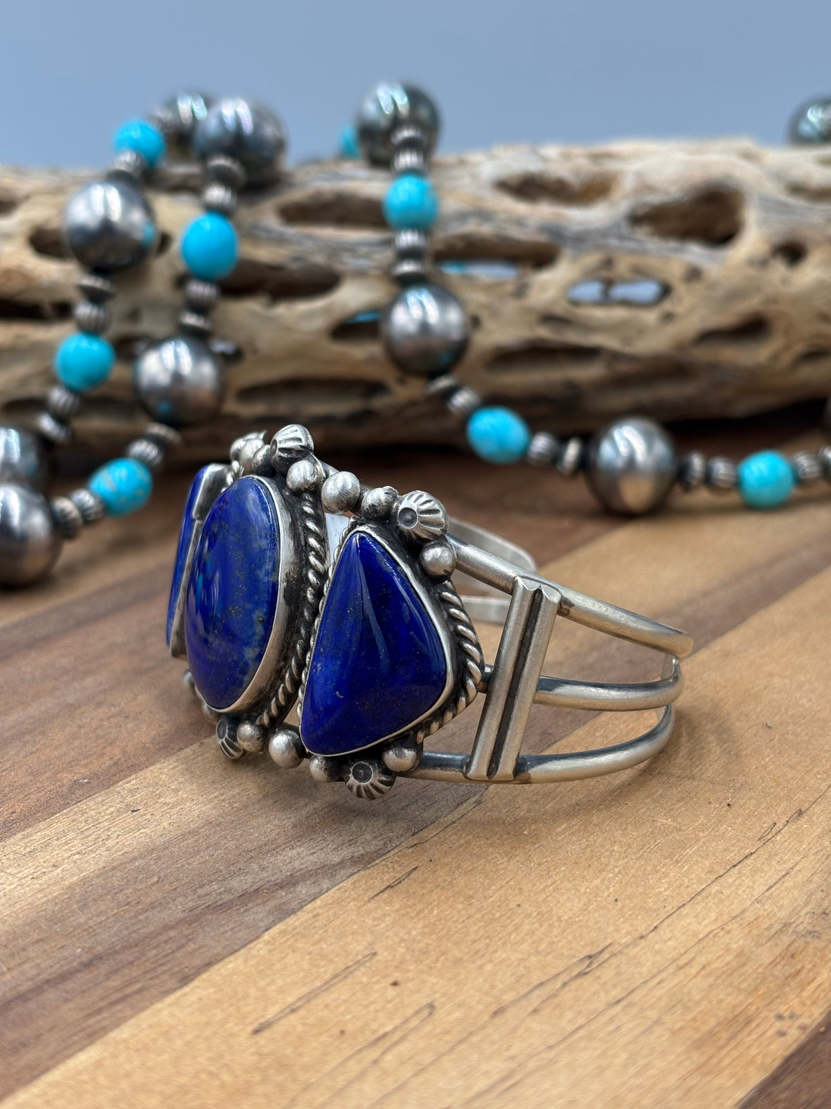 Lapis #96-48 Cuff by Augustine Largo, Navajo