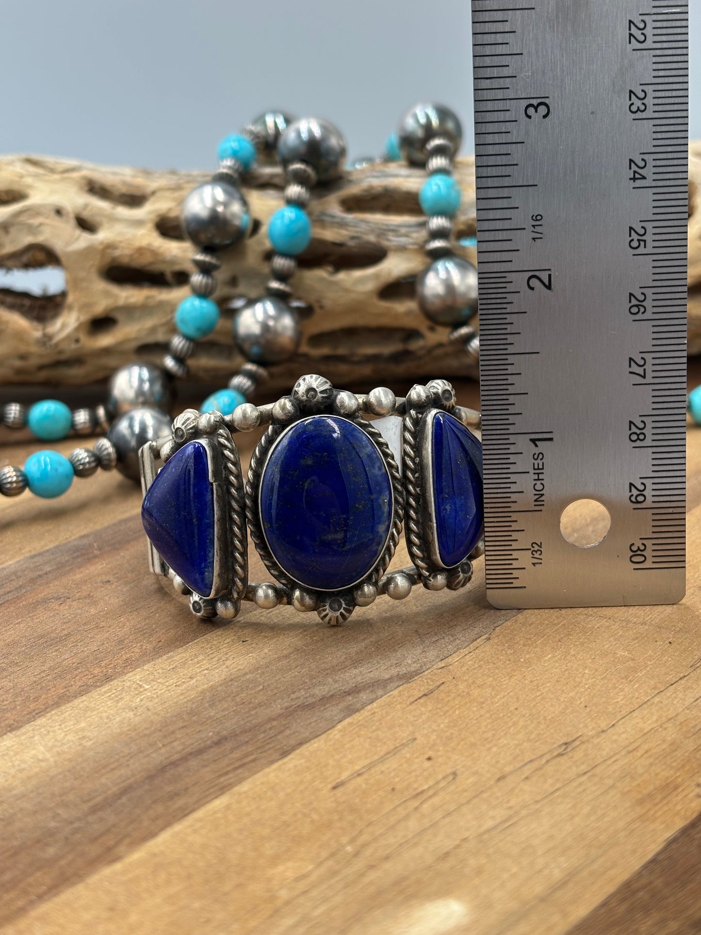 Lapis #96-48 Cuff by Augustine Largo, Navajo