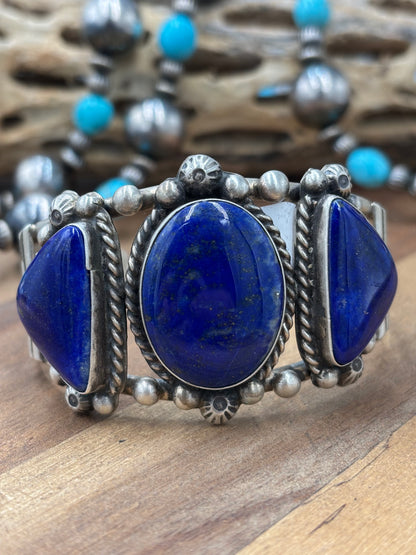 Lapis #96-48 Cuff by Augustine Largo, Navajo