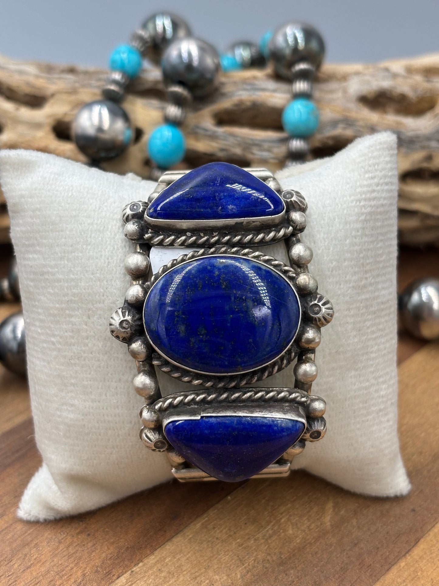 Lapis #96-48 Cuff by Augustine Largo, Navajo