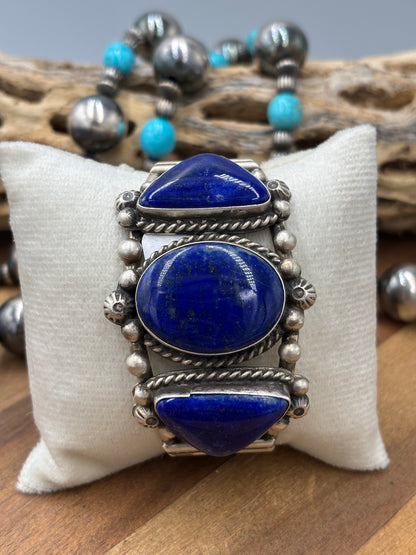 Lapis #96-48 Cuff by Augustine Largo, Navajo