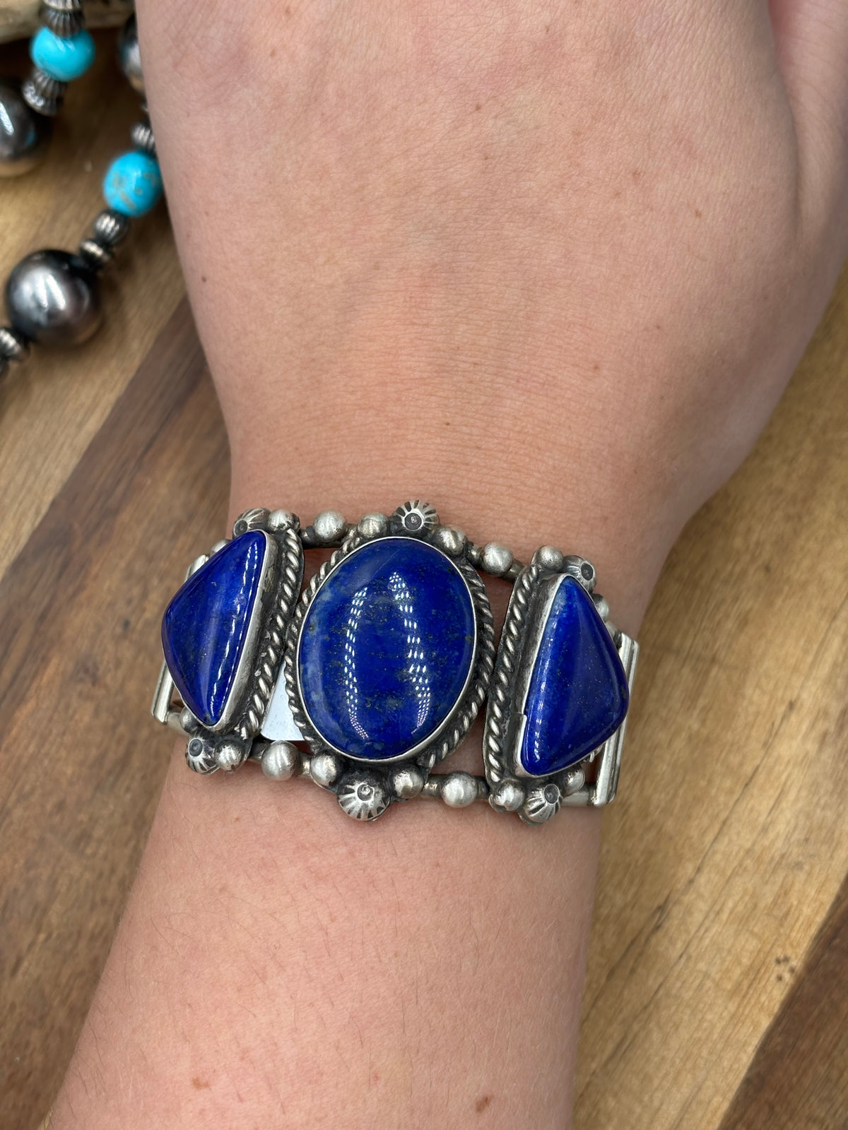 Lapis #96-48 Cuff by Augustine Largo, Navajo