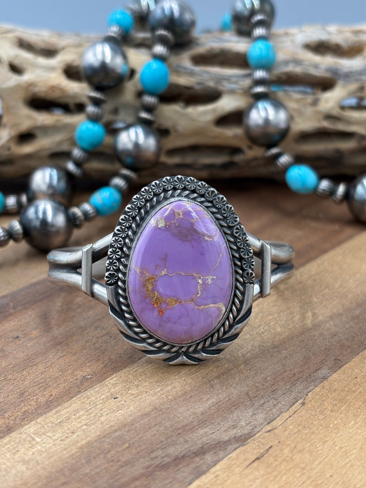 Phosphosederite #96-47 Cuff by J Nelson, Navajo