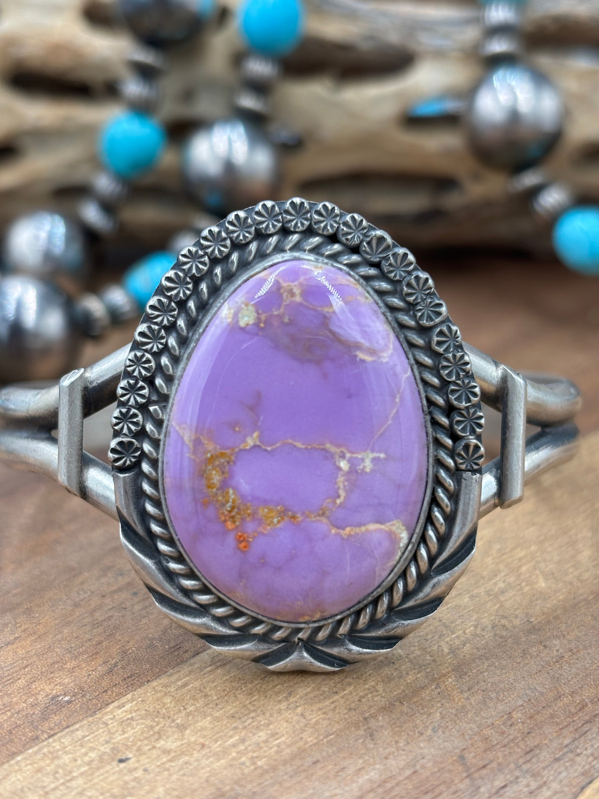 Phosphosederite #96-47 Cuff by J Nelson, Navajo