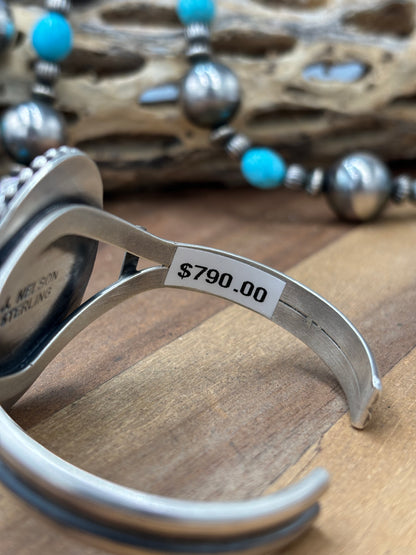 Phosphosederite #96-47 Cuff by J Nelson, Navajo