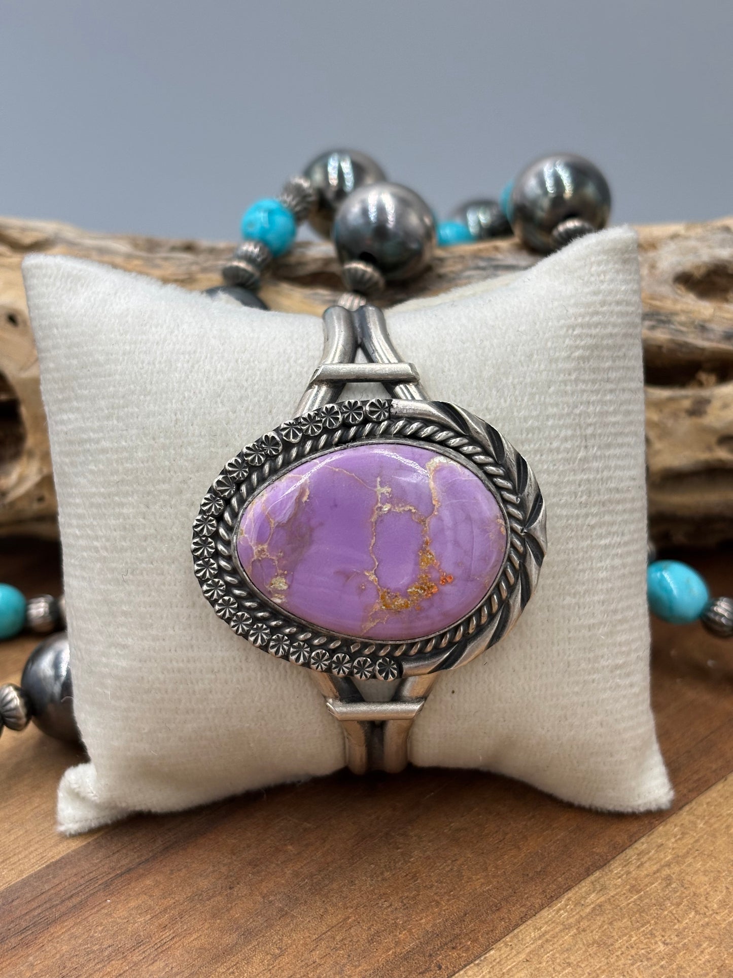 Phosphosederite #96-47 Cuff by J Nelson, Navajo