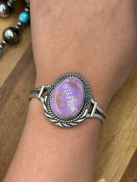 Phosphosederite #96-47 Cuff by J Nelson, Navajo