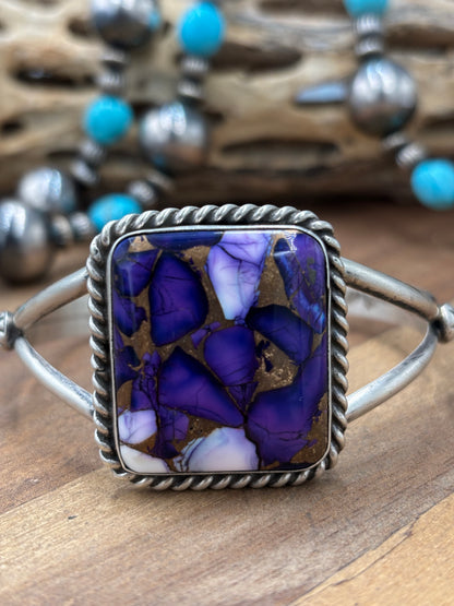 Lavender Dahlia #96-44 Cuff by Augustine Largo, Navajo