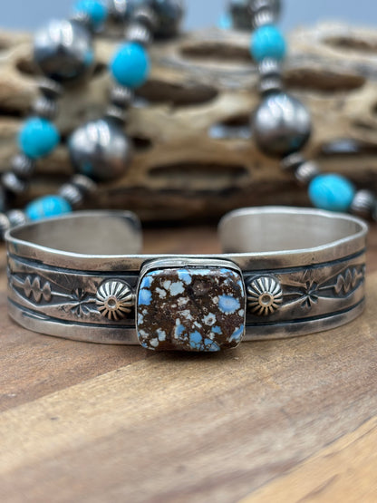 Golden Hills #96-42 Cuff by Jeff Largo, Navajo
