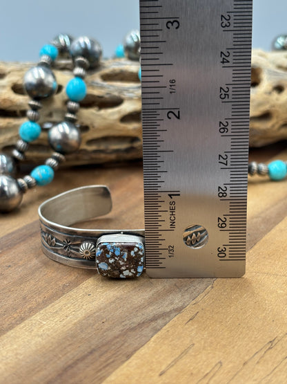 Golden Hills #96-42 Cuff by Jeff Largo, Navajo
