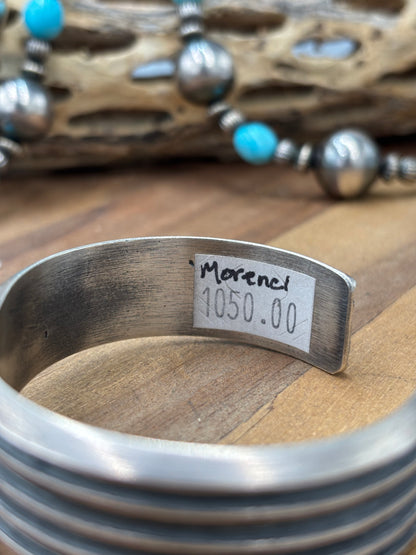 Morenci Turquoise #96-41 Cuff by R Chee, Navajo
