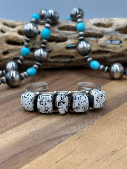 White Buffalo #96-39 Cuff by Augustine Largo, Navajo
