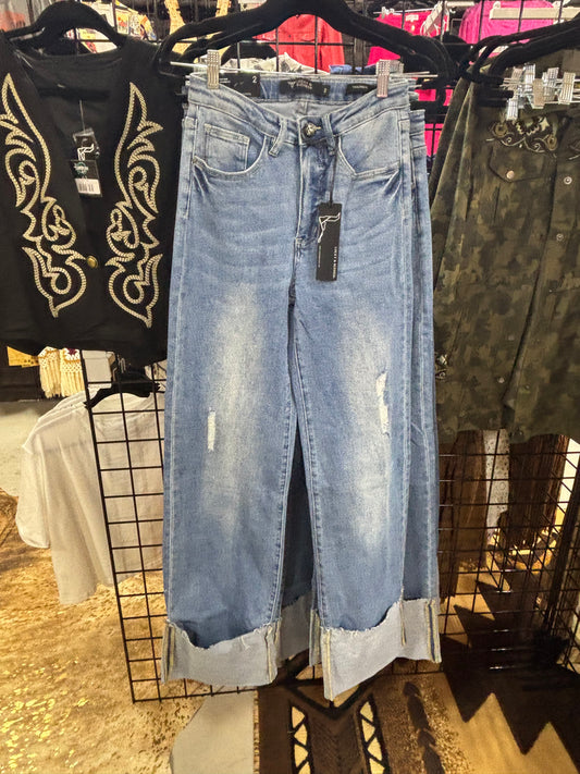 High Roller Wide Leg Jeans (Regular & Plus Size)