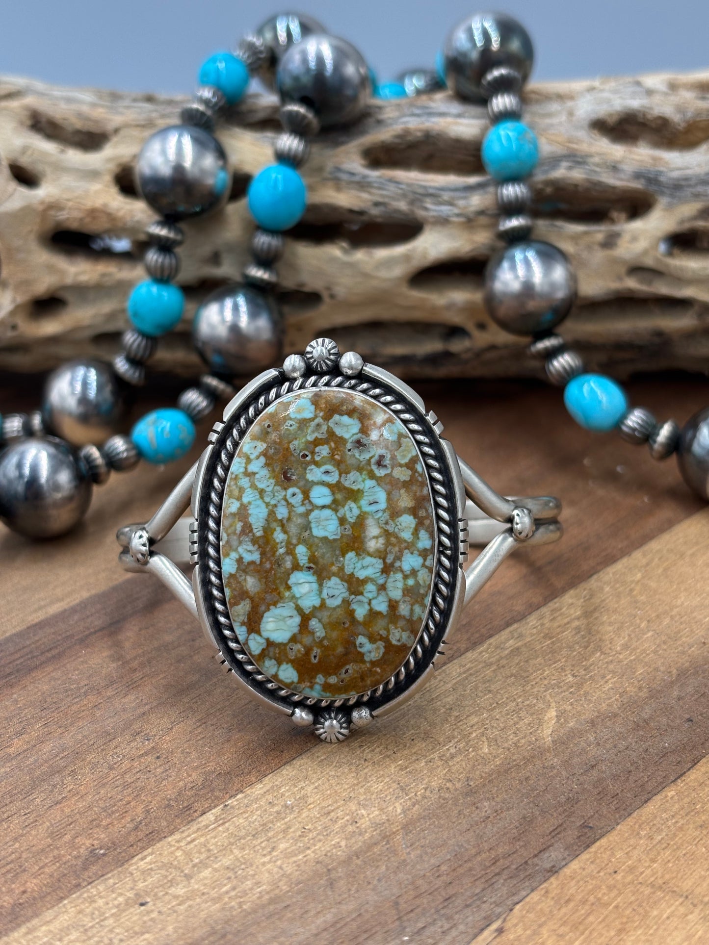 Mine #8 #96-36 Cuff by Eugene Belone, Navajo