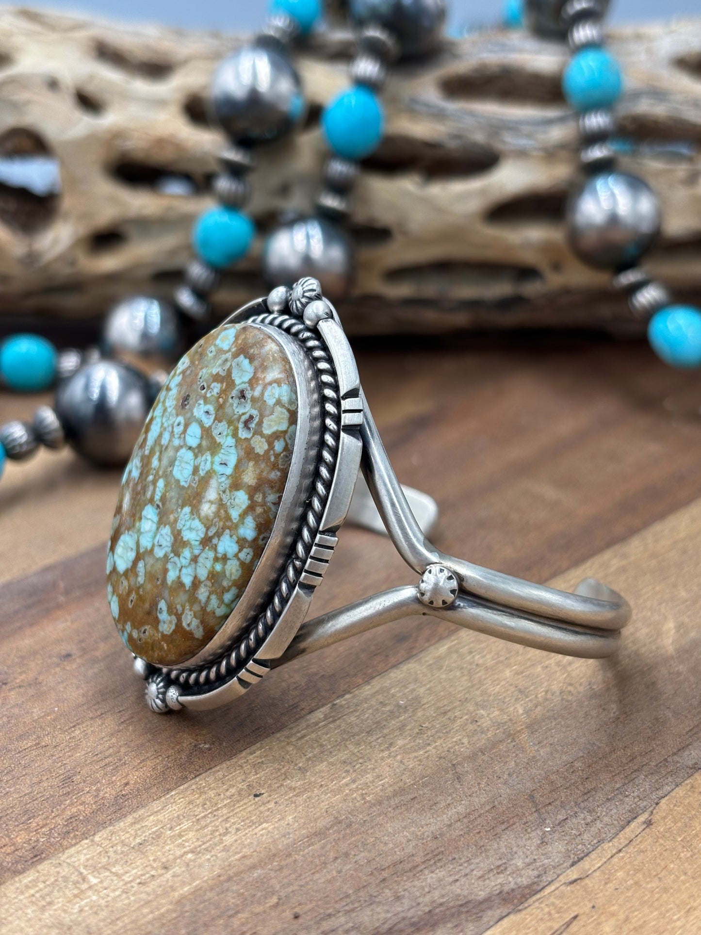Mine #8 #96-36 Cuff by Eugene Belone, Navajo
