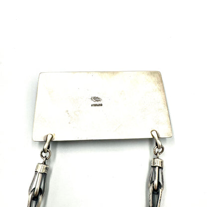 81/4 " Drop Phosphosiderite Bar Necklace By Terrel Nez Sr., Navajo