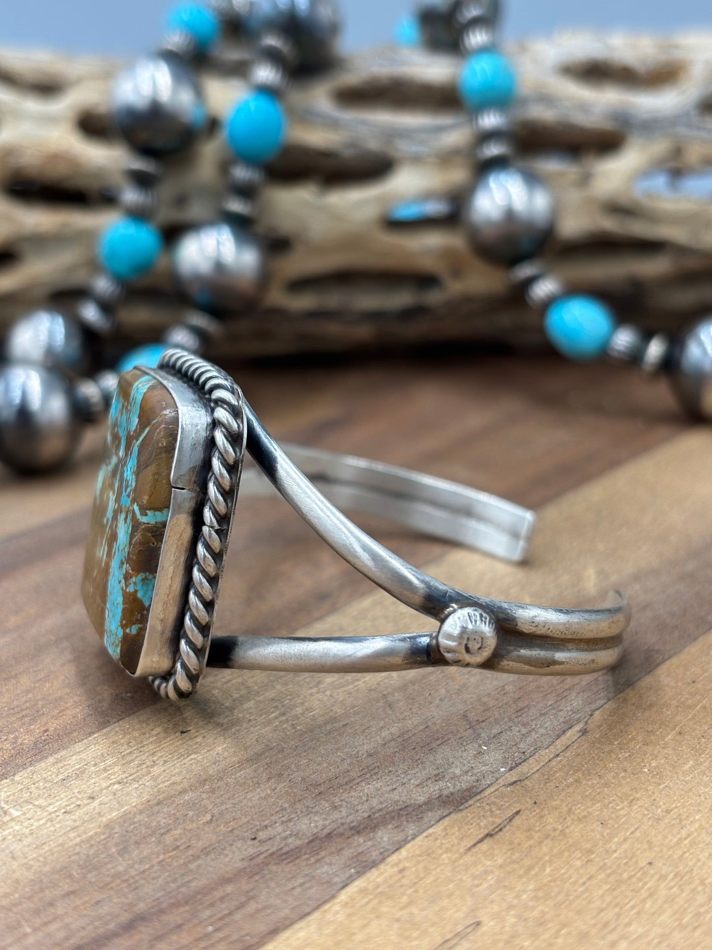 Mine #8 #96-32 Cuff by Augustine Largo, Navajo