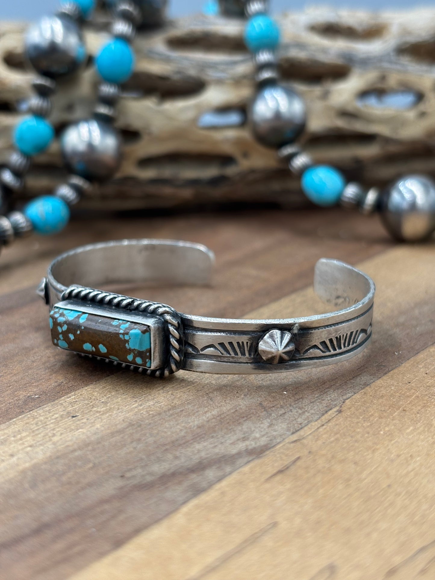 Turquoise #96-31 Cuff by Rick Enriquez, Navajo